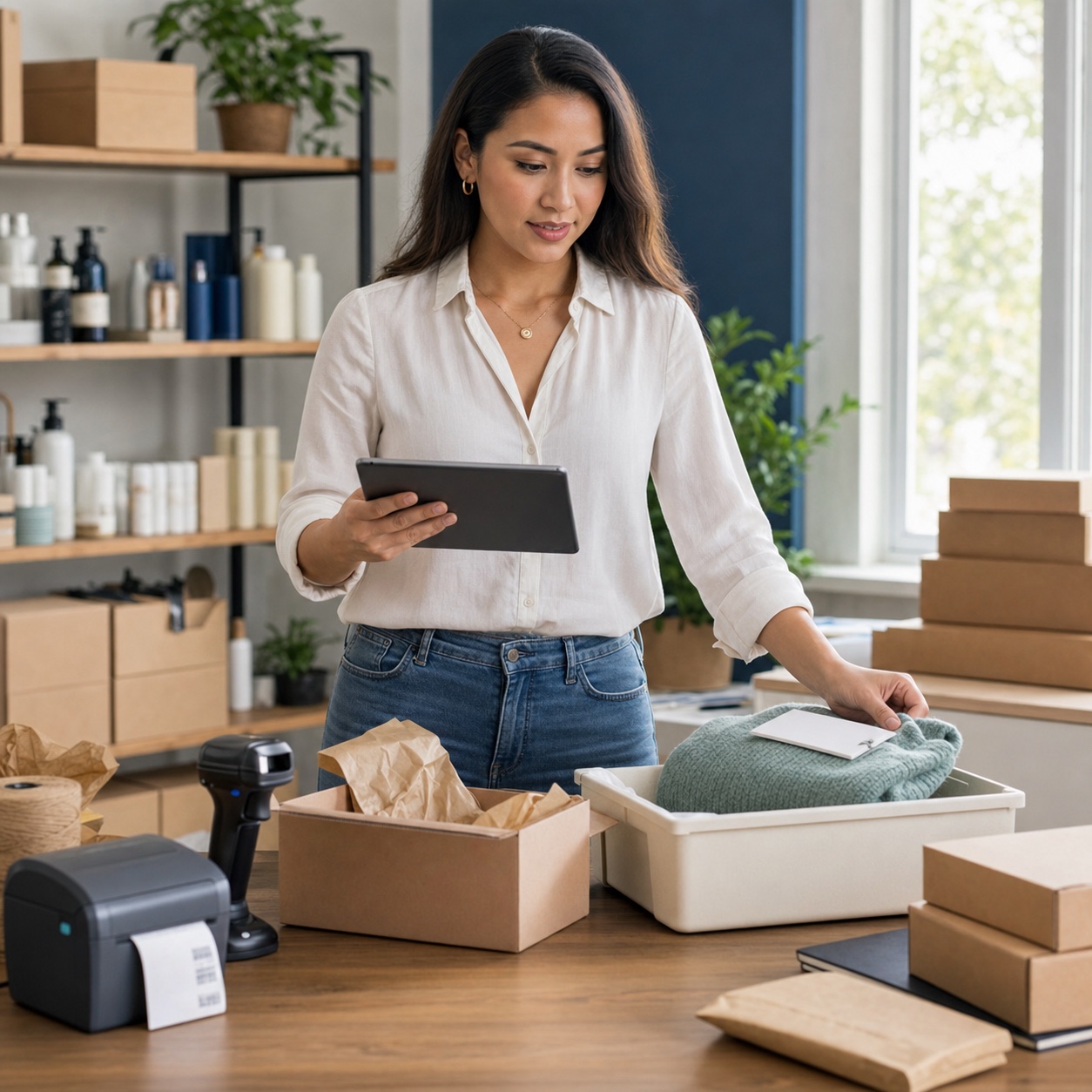 Shopify operations virtual assistant coordinating an order and product return